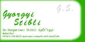 gyorgyi stibli business card